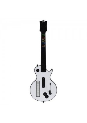 Guitare De Guitar Hero Sans Fil Pour Wii Modèle Legends Of Rock Gibson Les Paul - Noire Et Blanche